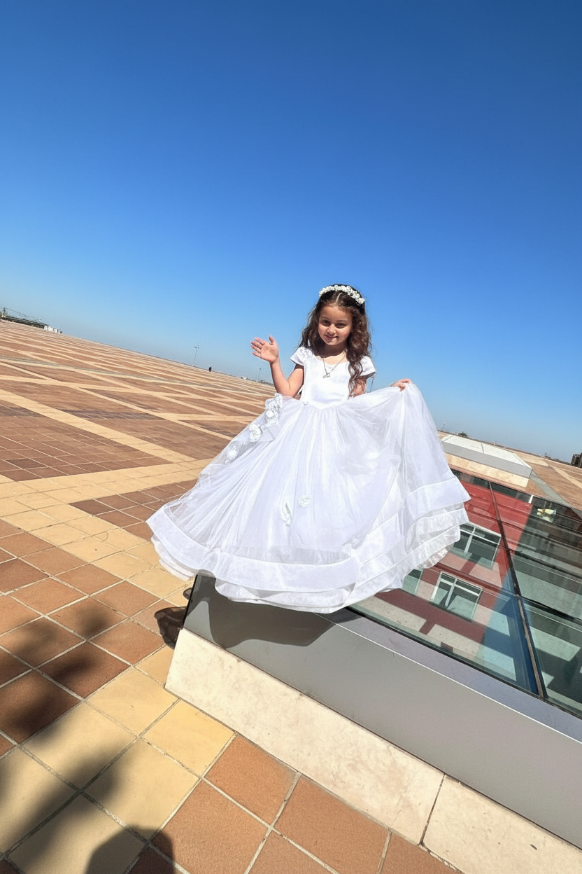 Vestito da una  piccola principessa